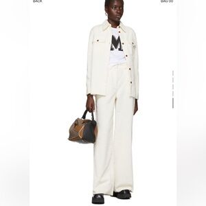 M Missoni White Corduroy Trousers Sz 26/27